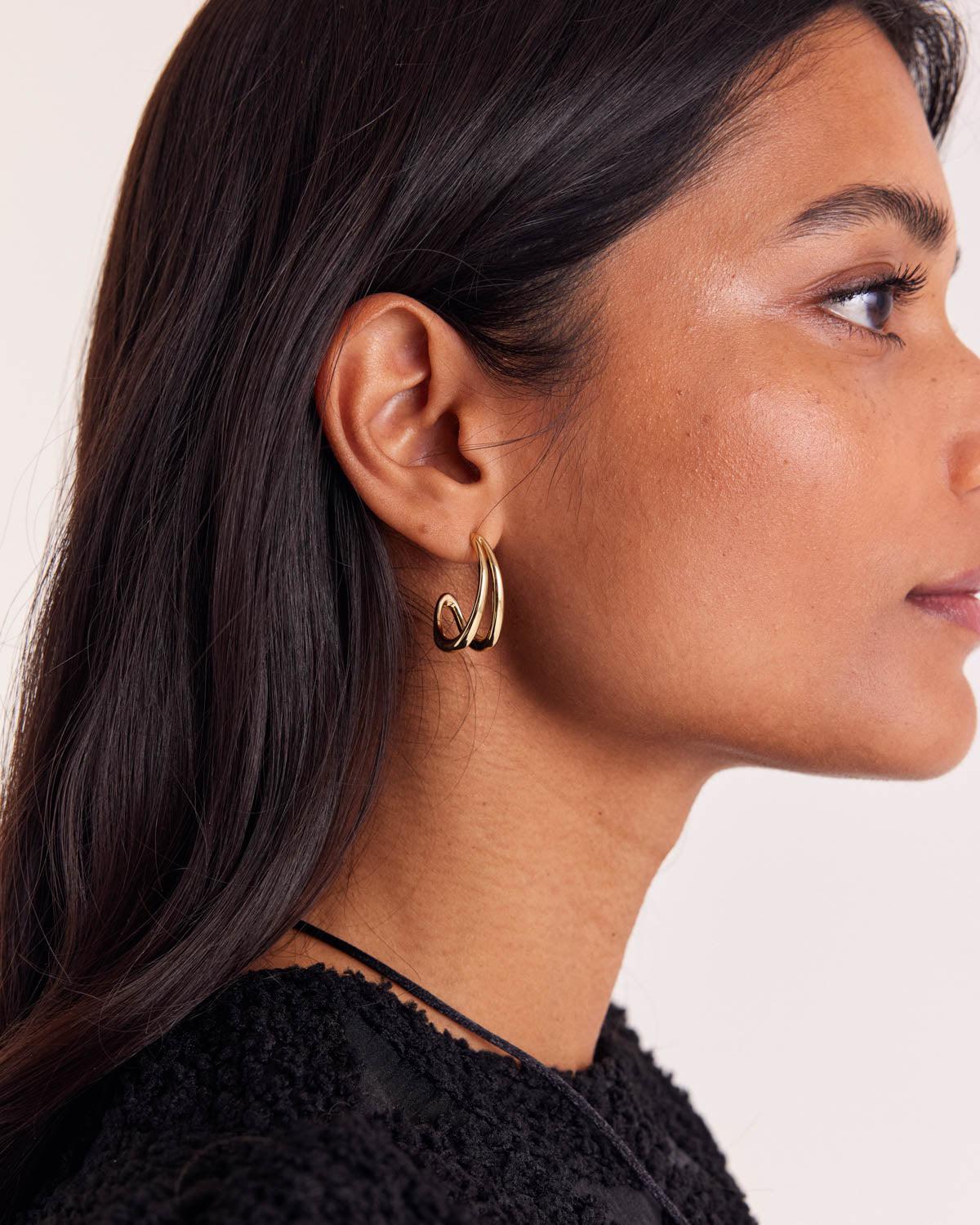 Soline gold earrings by BALZAC PARIS