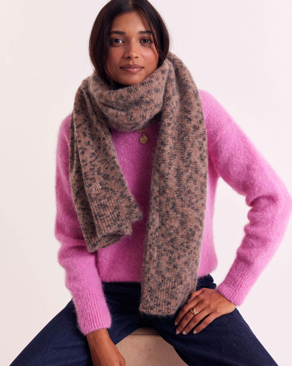 Spotted Cheetah Julien Scarf by BALZAC PARIS