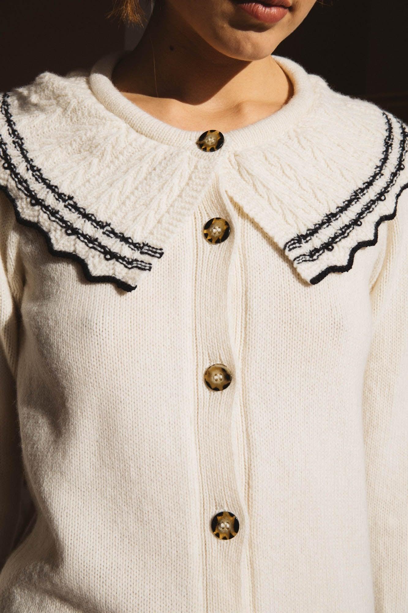 Stephanie ecru cardigan by BALZAC PARIS
