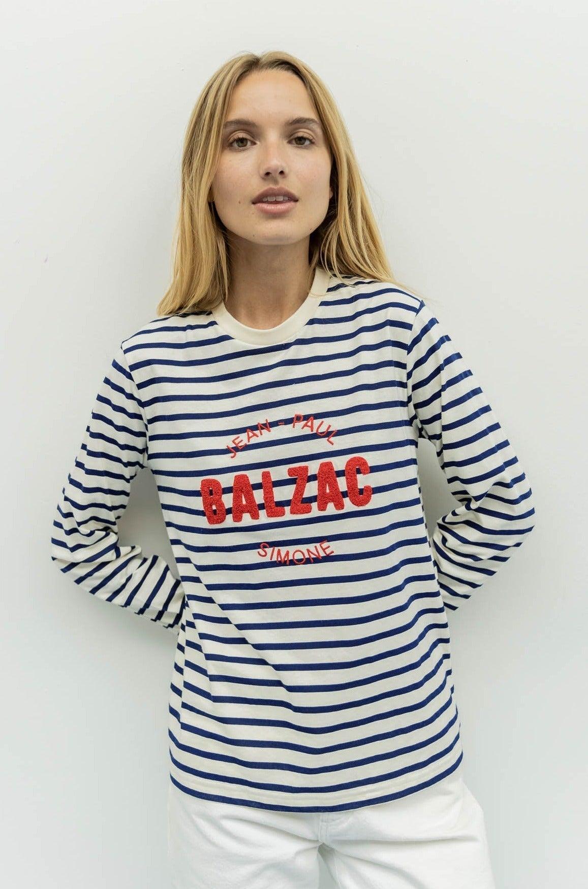 Striped Simone Literary Top by BALZAC PARIS