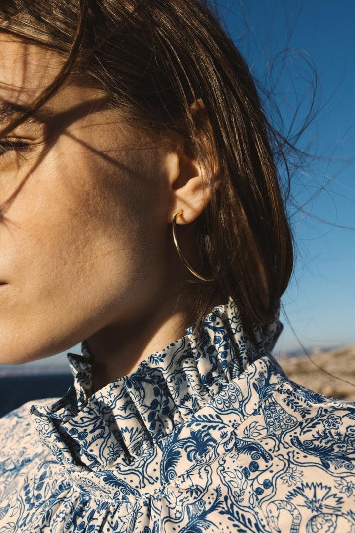 Tia blouse with a toile de jouy print by BALZAC PARIS
