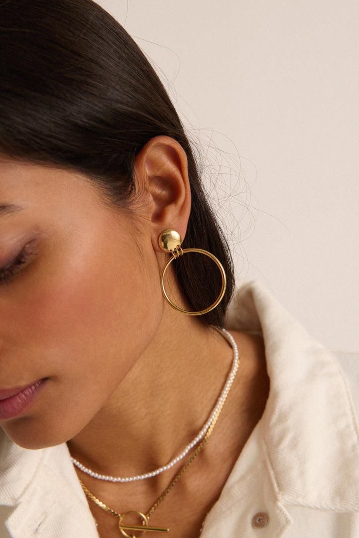 Tila gold earrings by BALZAC PARIS