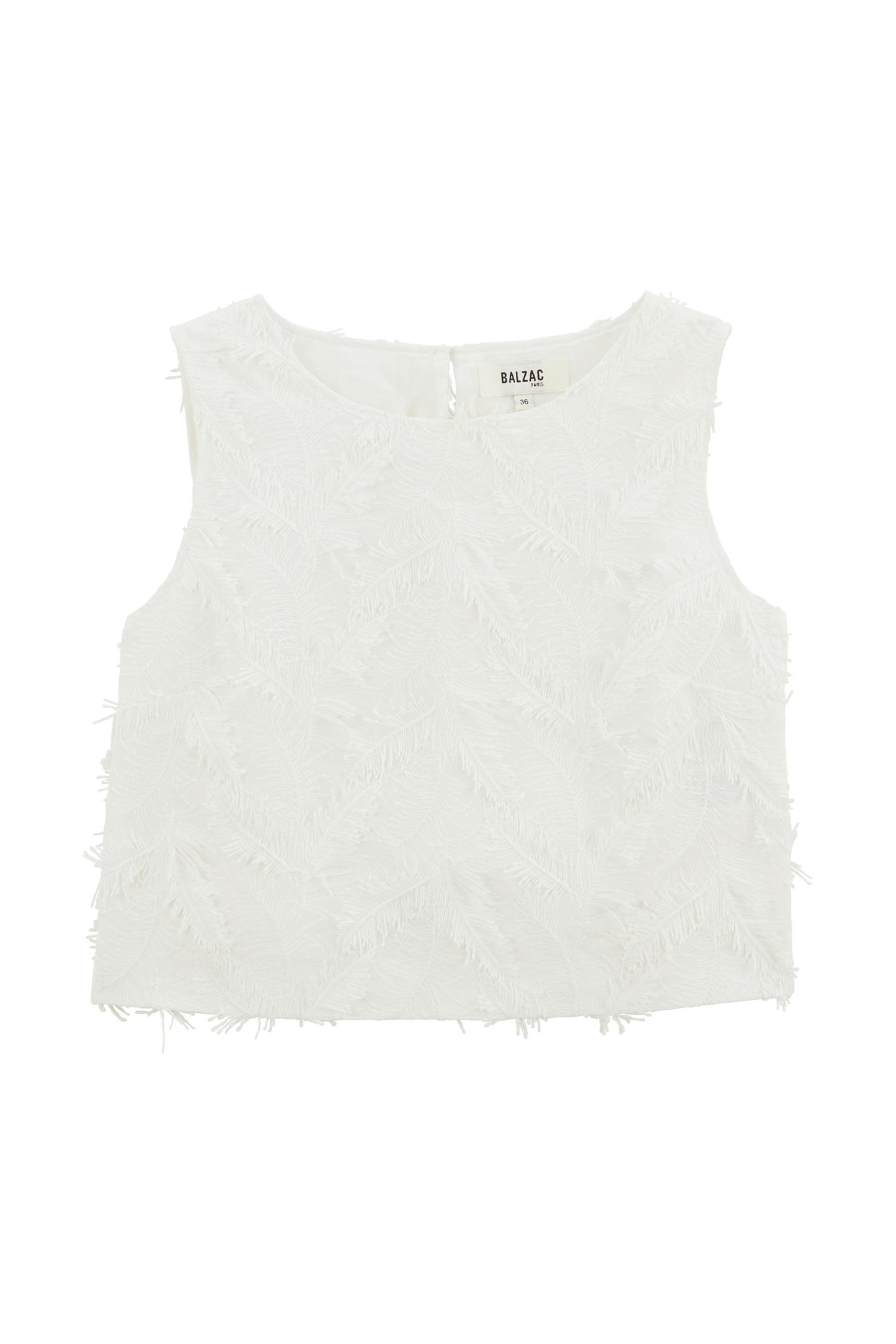 Top Roda white feather by BALZAC PARIS