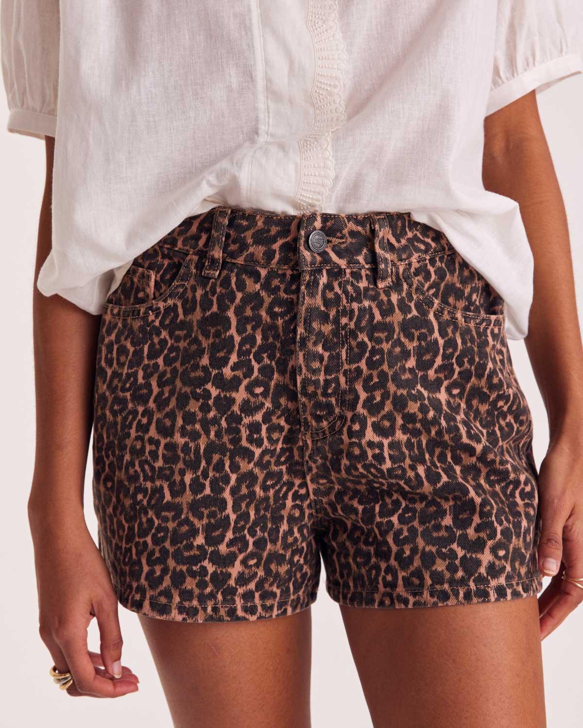 Triomphe leopard coffee shorts by BALZAC PARIS
