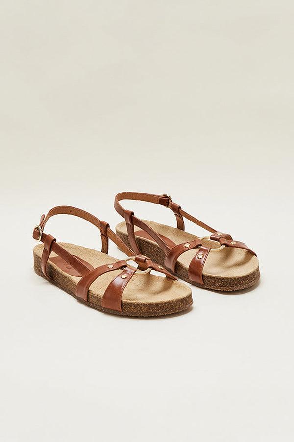 Ventura cognac sandals by BALZAC PARIS
