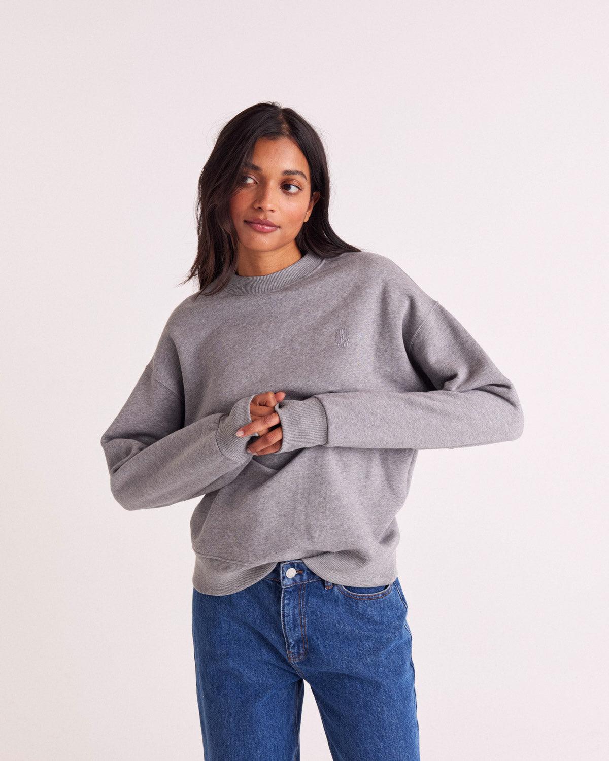 Virgil heather grey sweatshirt by BALZAC PARIS