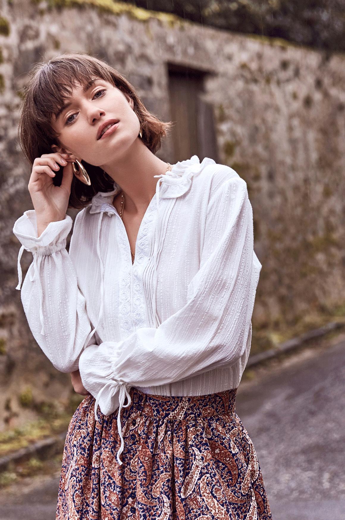 White Soline blouse by BALZAC PARIS