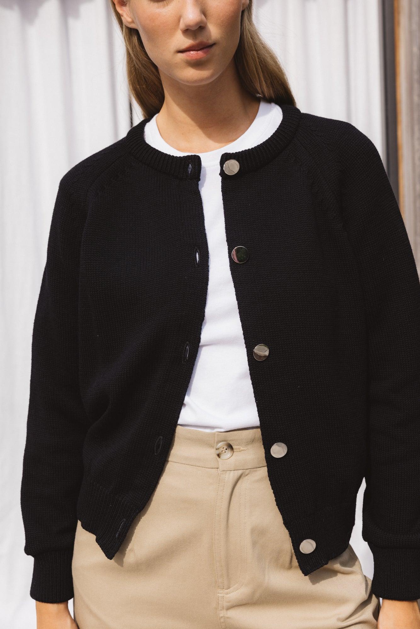 bonte black cardigan by BALZAC PARIS