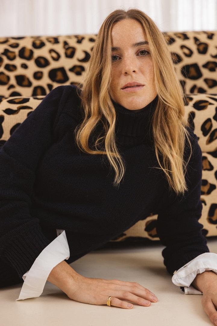dalia navy sweater by BALZAC PARIS