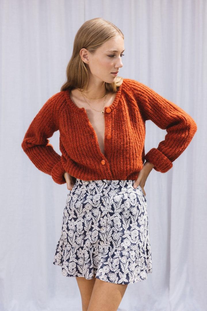 floral ornament print ciotat skirt by BALZAC PARIS