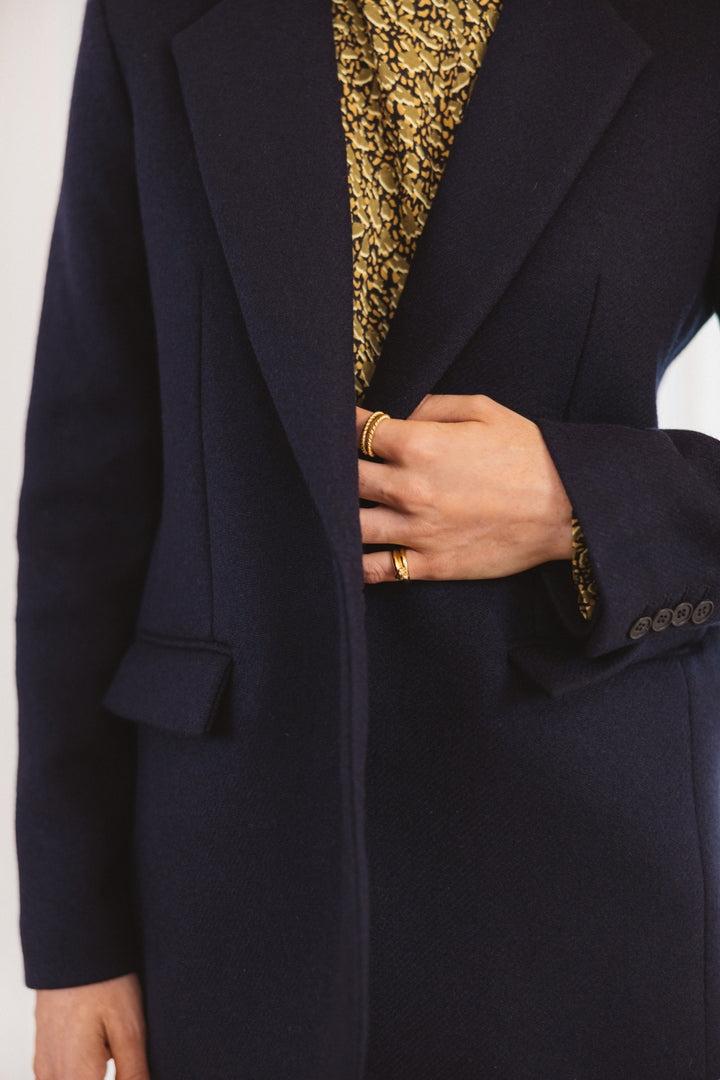 navy glow jacket by BALZAC PARIS
