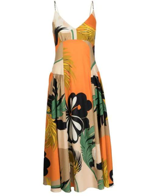 Amazonia mix-print sleeveless dress by BAMBAH