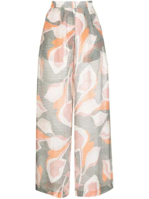 Gana abstract-print trousers by BAMBAH
