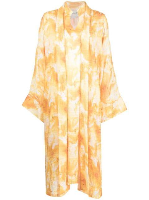 Gardenia tie-dye print dress set by BAMBAH
