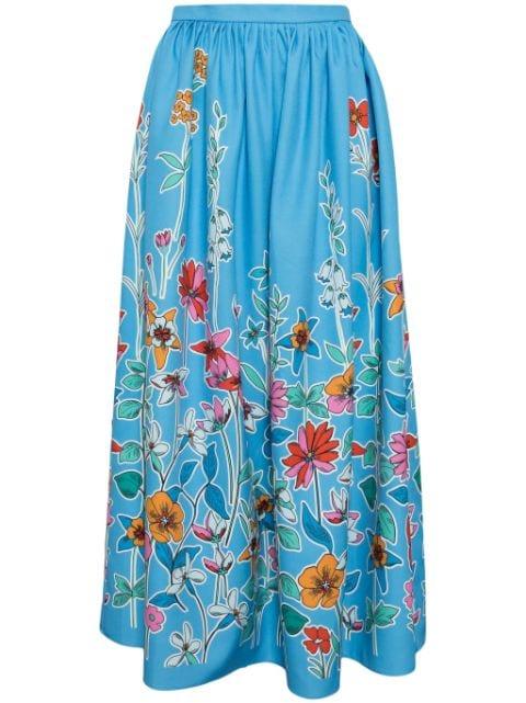 Hibiscus midi skirt by BAMBAH