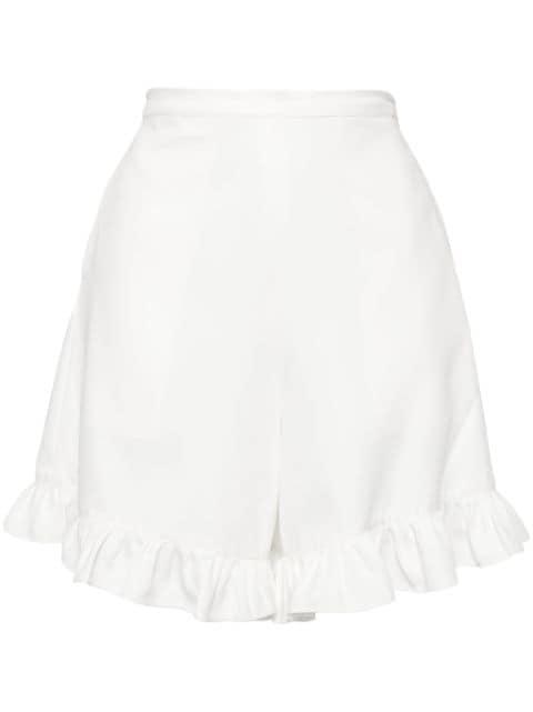 Hibiscus ruffled shorts by BAMBAH