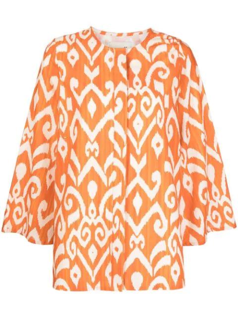 Linden geometric-print blouse by BAMBAH