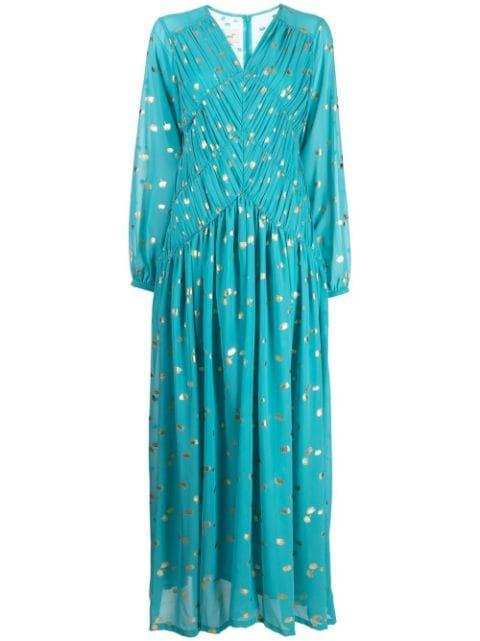 V-neck long-sleeve kaftan by BAMBAH