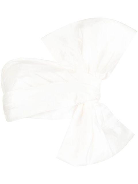 bow-detail cropped tube top by BAMBAH