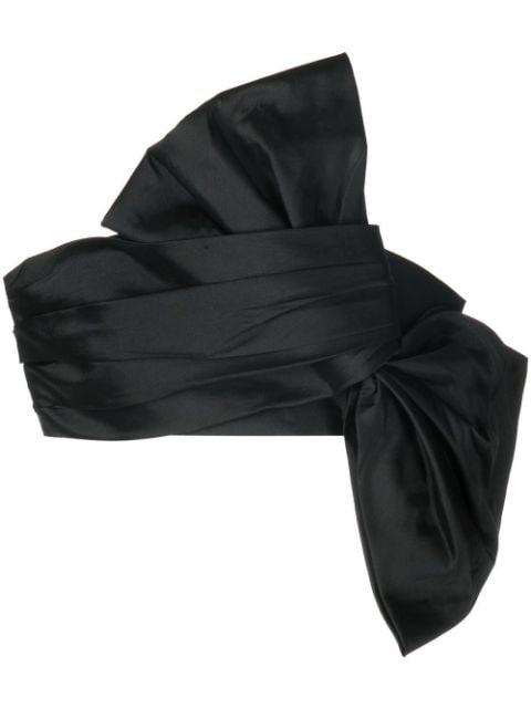 cropped bow tube top by BAMBAH