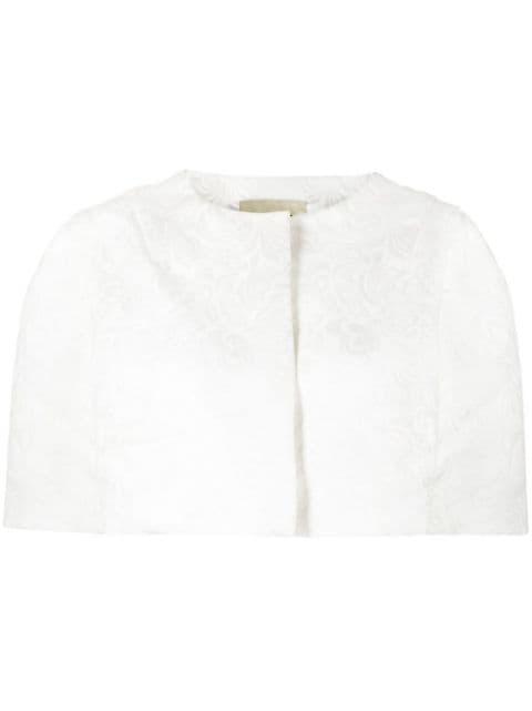 floral-pattern cropped bolero by BAMBAH