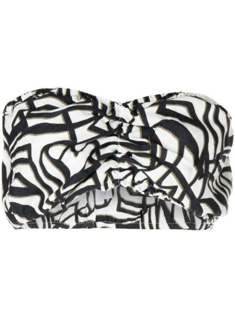 geometric-print bandeau top by BAMBAH