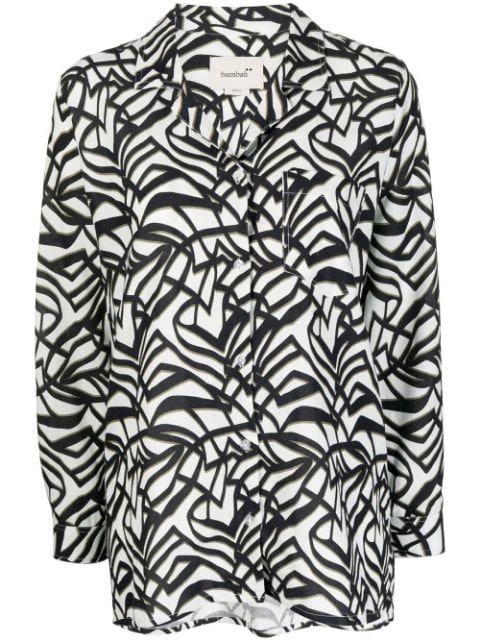 geometric-print pocket shirt by BAMBAH
