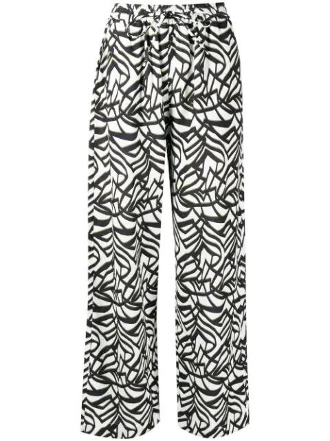 geometric-print wide-leg trousers by BAMBAH