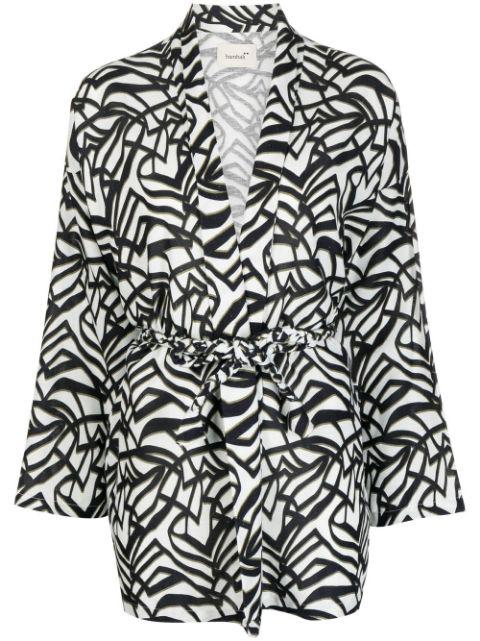 geometric-print wrap blouse by BAMBAH
