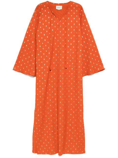 polka lime kaftan by BAMBAH