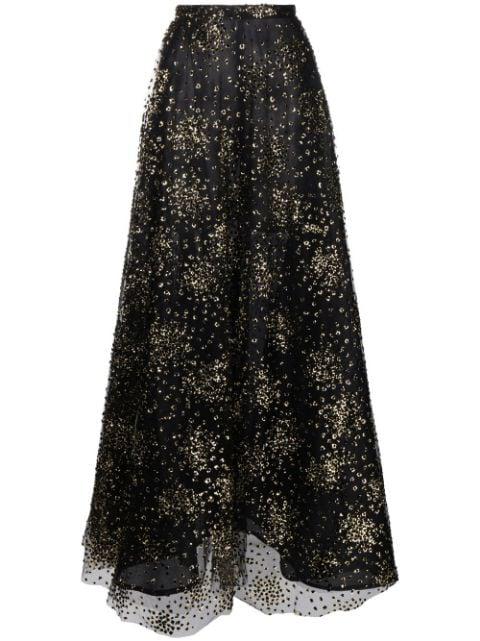 sequin-embellished maxi skirt by BAMBAH