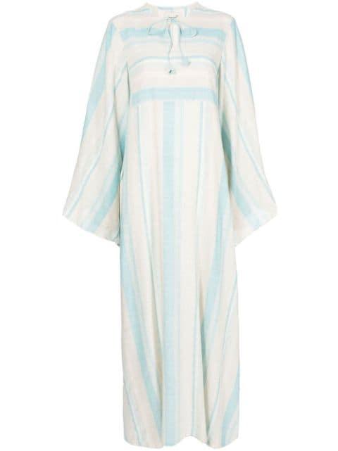 striped maxi shirt dress by BAMBAH
