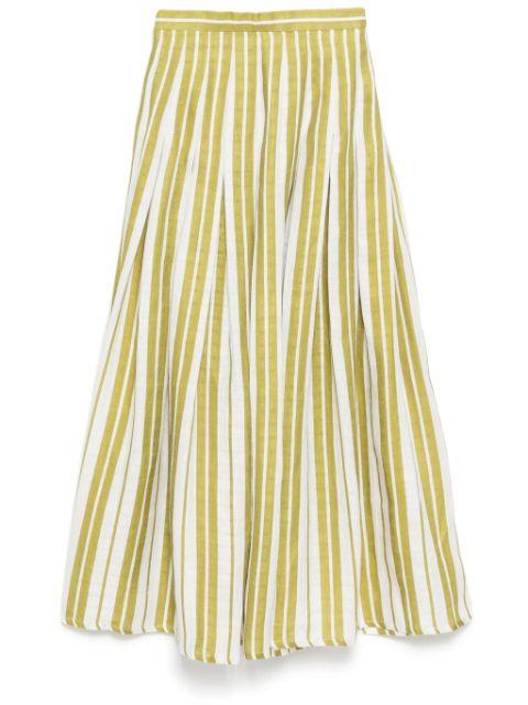 striped pleated skirt by BAMBAH