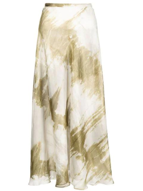 tie-dye A-line midi skirt by BAMBAH