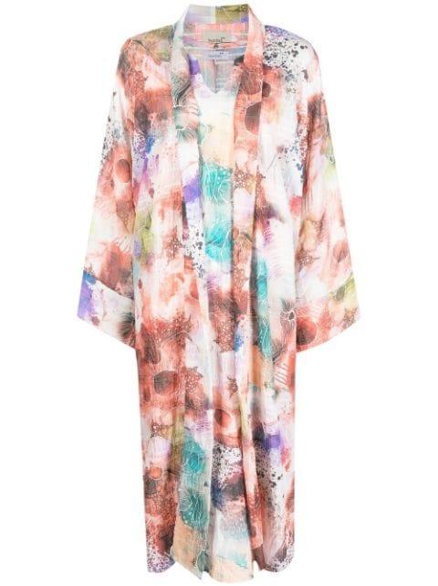 two-piece floral-print midi dress by BAMBAH