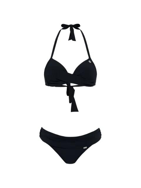 Eyro twist-detail halterneck bikini by BANANA MOON