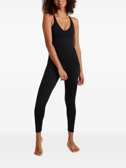 Power Wellness V-neck crossover jumpsuit by BANANA MOON