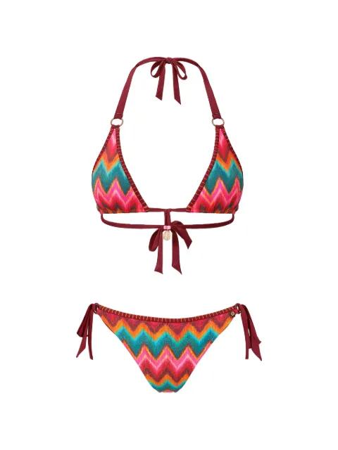 Sima Nalika tie-side chevron bikini bottoms by BANANA MOON
