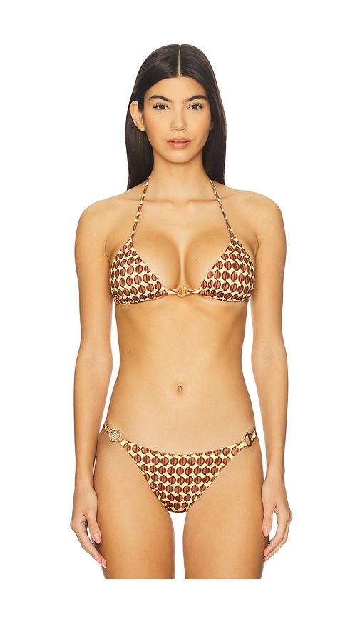 Bananhot Berry Triangle Bikini Top in Brown by BANANHOT