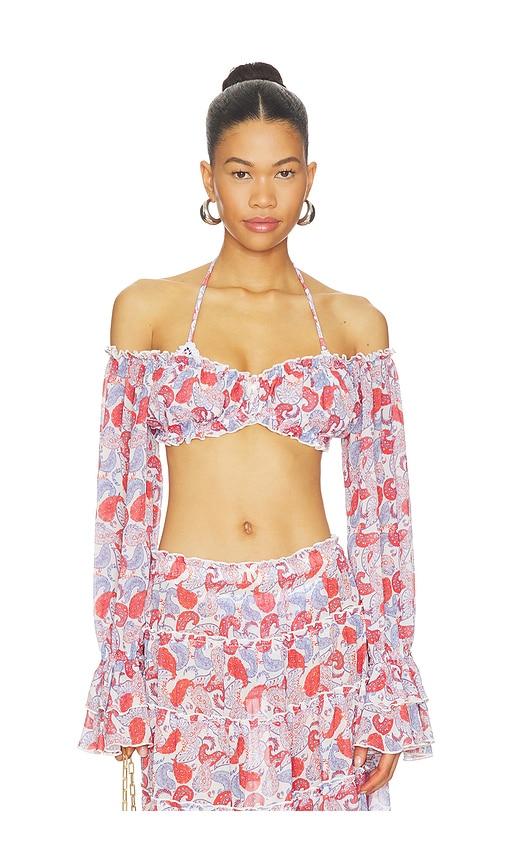Bananhot Elma Shirt in Red,Baby Blue by BANANHOT
