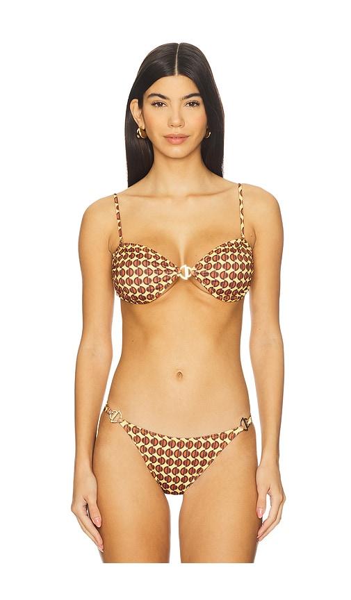 Bananhot Terra Bandeau Bikini Top in Brown by BANANHOT