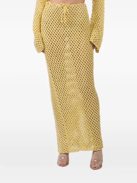 Magen open-knit skirt by BANANHOT