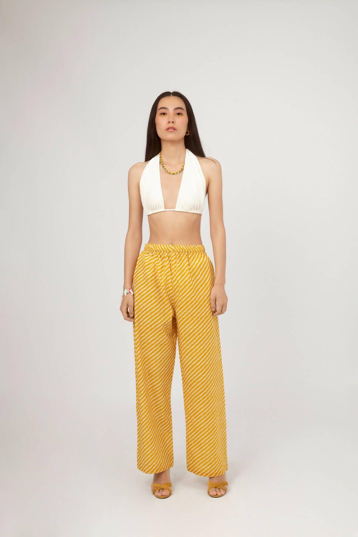Women's Yellow Pants by BANDU SOCIETY