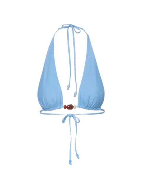 Jelena resin-stones triangle-shape bikini top by BAOBAB
