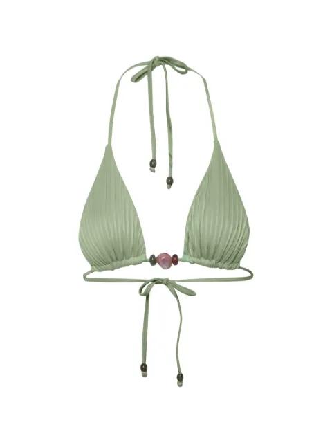 Kaia self-tie stone-embellished bikini top by BAOBAB