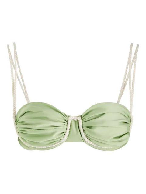 Lula ruched bikini top by BAOBAB