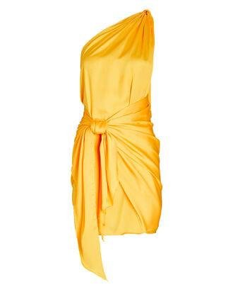 Marea One-Shoulder Satin Mini Dress by BAOBAB