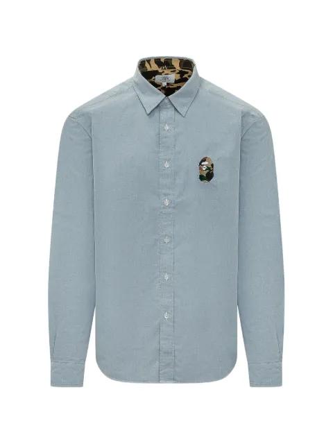 1st camo logo-patch shirt by BAPE