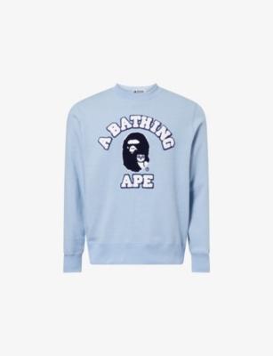 A Bathing Ape x OVO College Crewneck Cotton-Jersey Sweatshirt by BAPE
