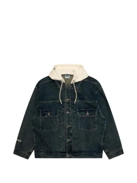 AAPENOW Moonface hoodied denim jacket by BAPE